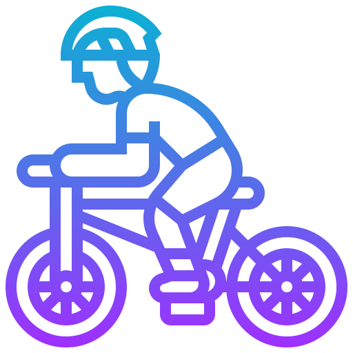 자전거 타는 사람 Meticulous Gradient icon
