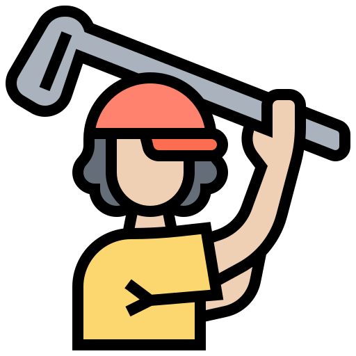 Golfer Meticulous Lineal Color icon