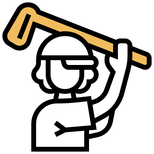 golfspieler Meticulous Yellow shadow icon