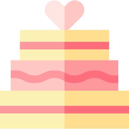 gâteau de mariage Basic Straight Flat Icône
