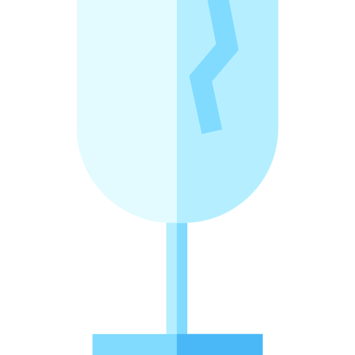 vidrio roto Basic Straight Flat icono