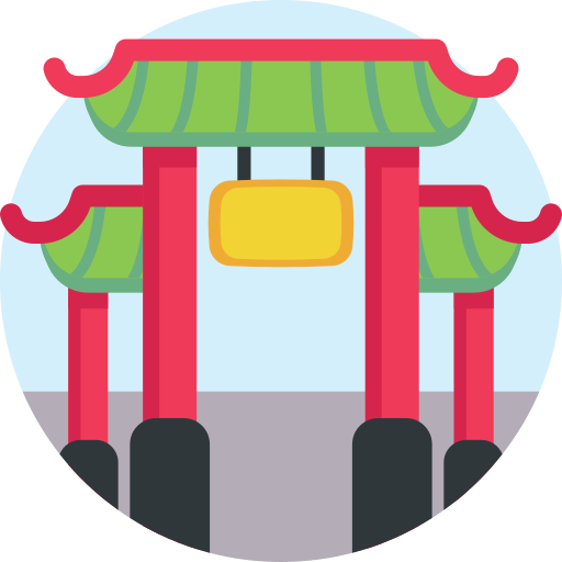 paifang Detailed Flat Circular Flat ikona