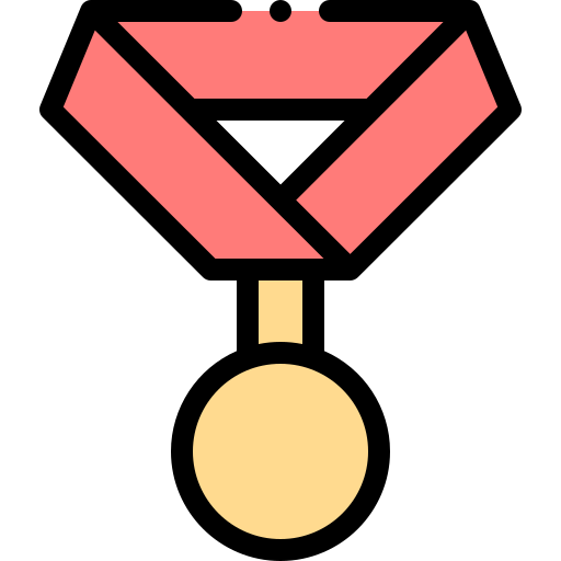 medal Detailed Rounded Lineal color ikona