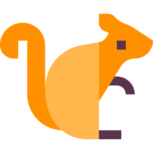 Squirrel Basic Straight Flat icon