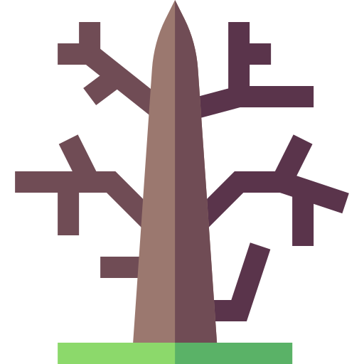 arbre sec Basic Straight Flat Icône