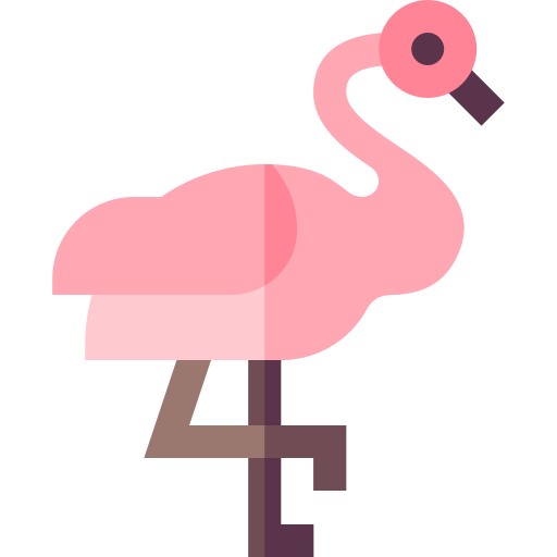 flamingos Basic Straight Flat Ícone