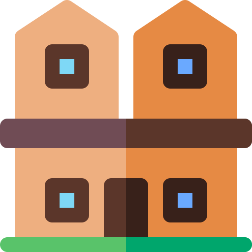 huis Basic Rounded Flat icoon