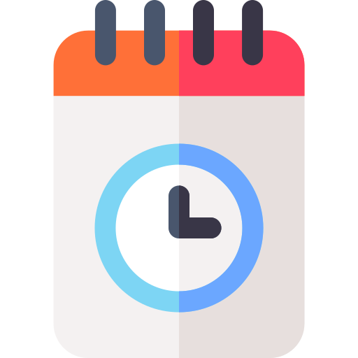 hora Basic Rounded Flat icono