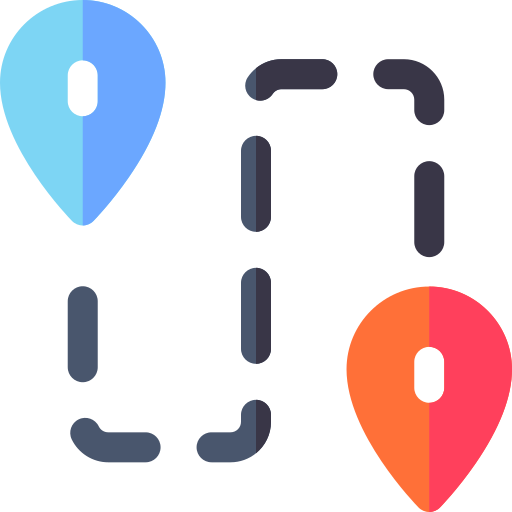 Route Basic Rounded Flat icon