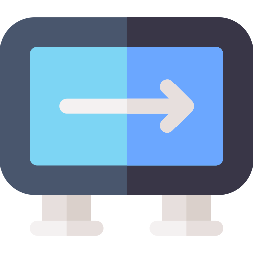 One way Basic Rounded Flat icon