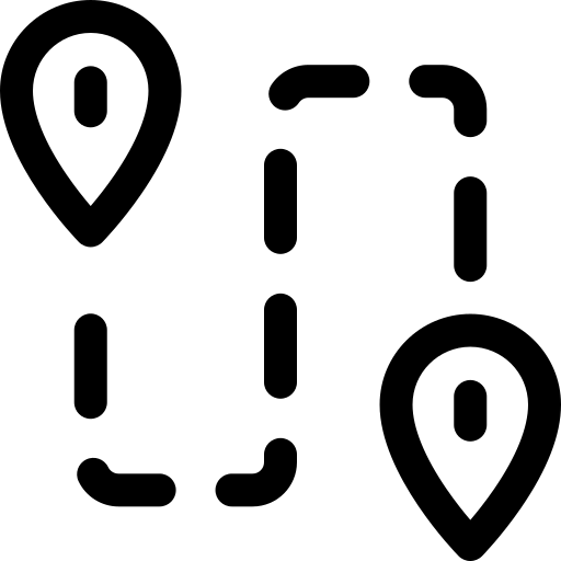 trasa Basic Rounded Lineal ikona