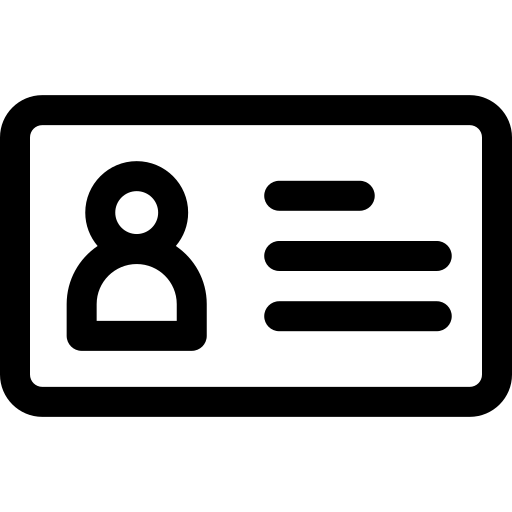 Driving license Basic Rounded Lineal icon