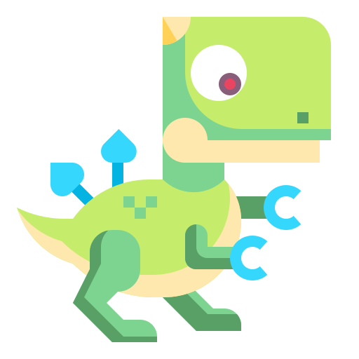 dinozaur PongsakornRed Flat ikona