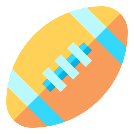 pelota de rugby PongsakornRed Flat icono
