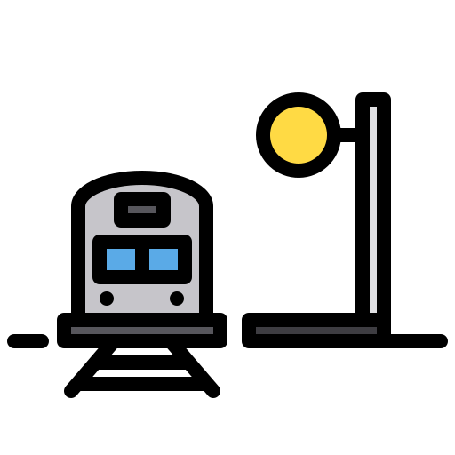 Железнодорожная станция xnimrodx Lineal Color иконка