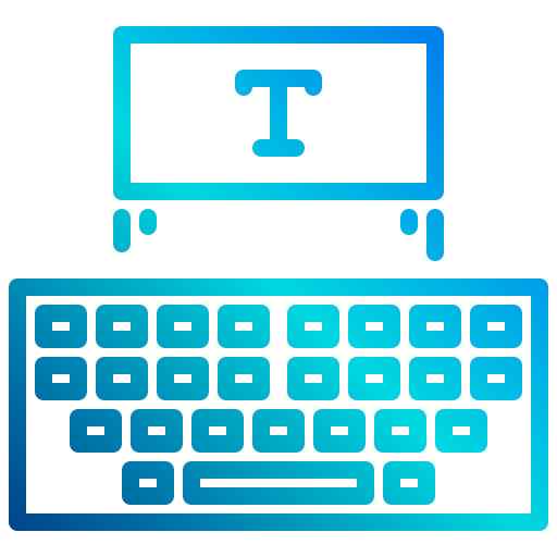 Typewriter xnimrodx Lineal Gradient icon