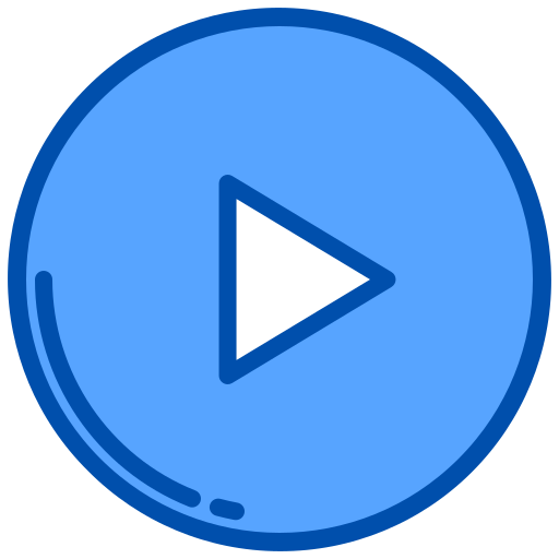Кнопка воспроизведения xnimrodx Blue иконка