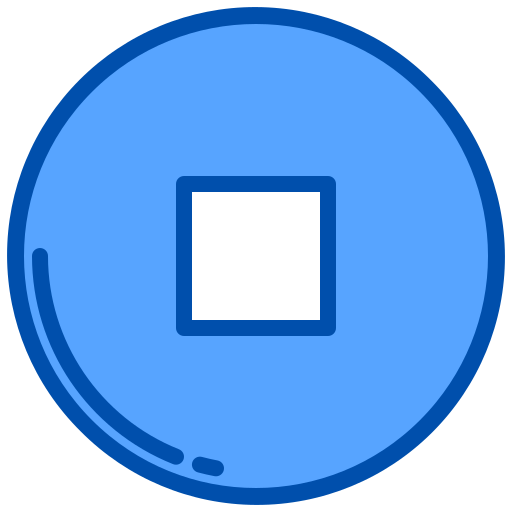 정지 버튼 xnimrodx Blue icon