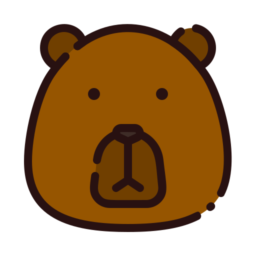 Bear Generic Outline Color icon