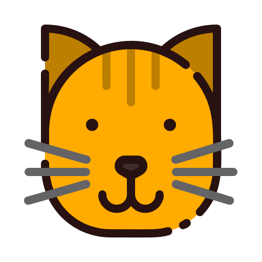 gato Generic Outline Color icono