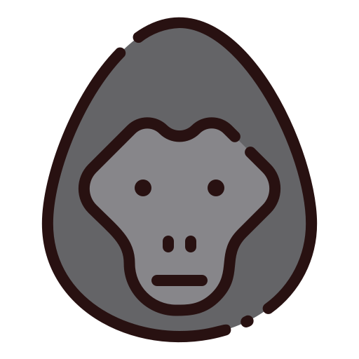 gorilla Generic Outline Color icon