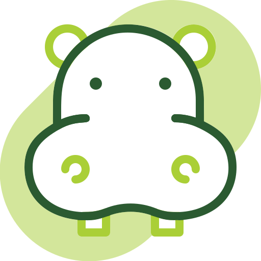 nijlpaard Generic Rounded Shapes icoon