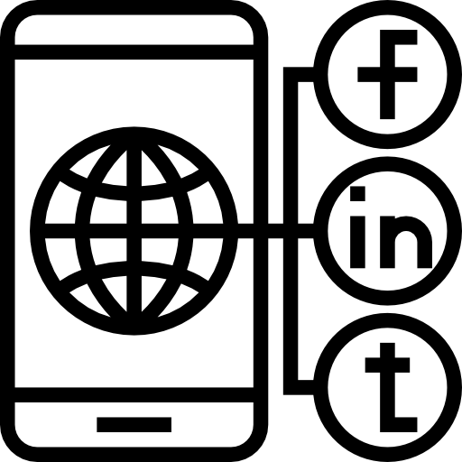 rete sociale Meticulous Line icona