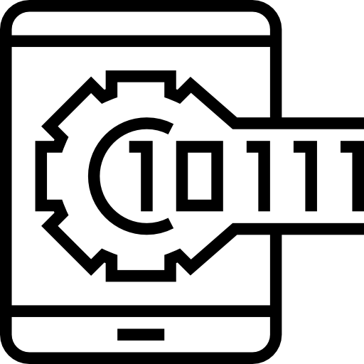 código binario Meticulous Line icono