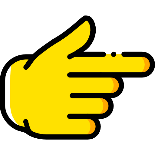 Pointing right Basic Miscellany Yellow icon