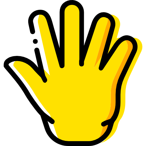 Hand Basic Miscellany Yellow icon