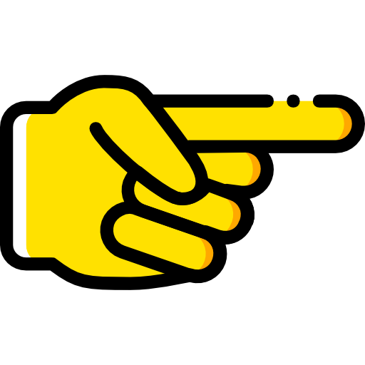 Pointing right Basic Miscellany Yellow icon