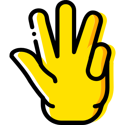 finger Basic Miscellany Yellow icon