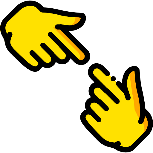 Pointing Basic Miscellany Yellow icon
