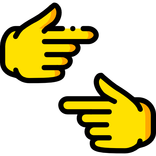 Pointing Basic Miscellany Yellow icon