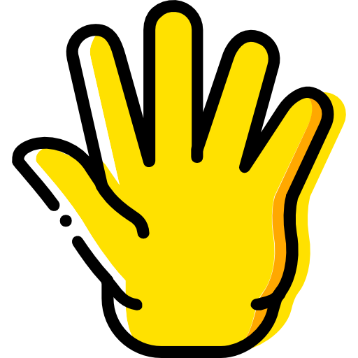 hand Basic Miscellany Yellow icon