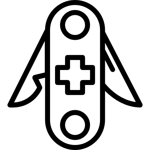 cuchillo del ejército suizo Basic Miscellany Lineal icono