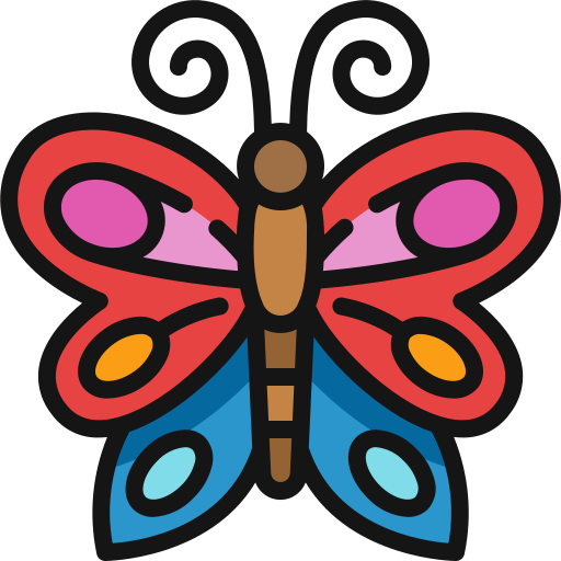 Butterfly Generic Outline Color icon