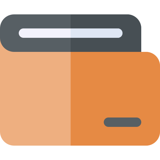 billetera Basic Rounded Flat icono