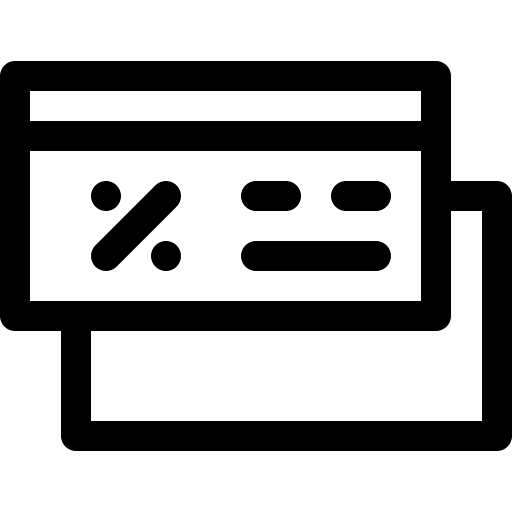 karta kredytowa Basic Rounded Lineal ikona