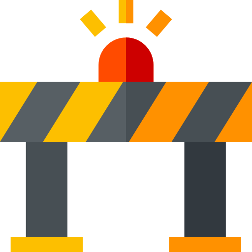 barrera de tráfico Basic Straight Flat icono