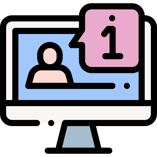 Online support Detailed Rounded Lineal color icon