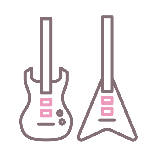 Гитара Flaticons Lineal Color иконка