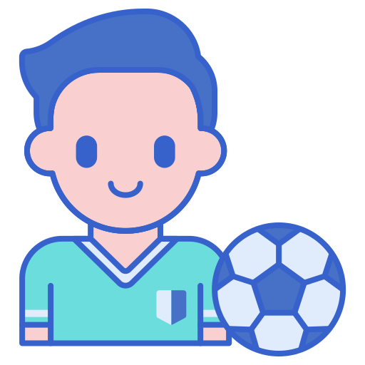 Football player Flaticons Lineal Color icon