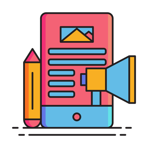 Content marketing Flaticons Lineal Color icon