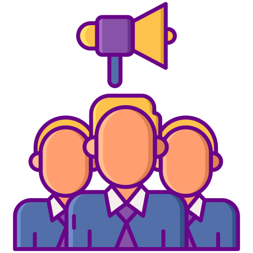 Marketing team Flaticons Lineal Color icon