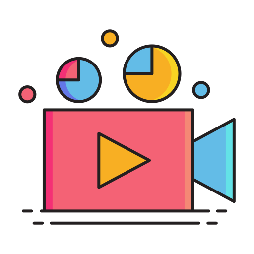 video marketing Flaticons Lineal Color icono