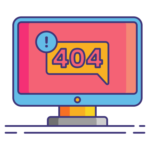 errore 404 Flaticons Lineal Color icona