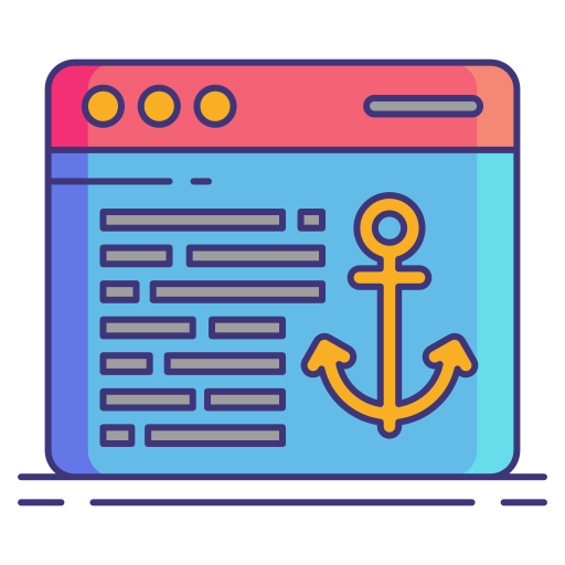 Anchor text Flaticons Lineal Color icon