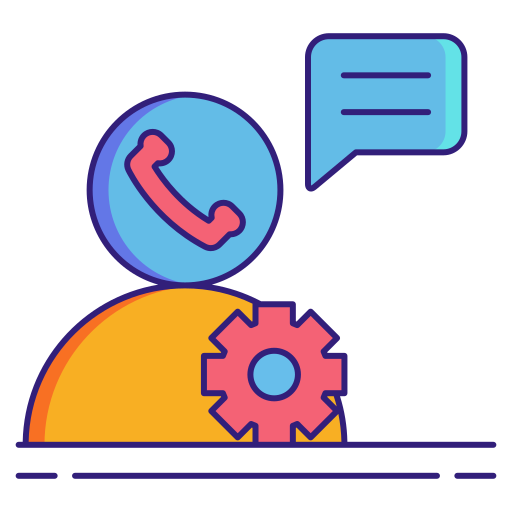 Phone call Flaticons Lineal Color icon