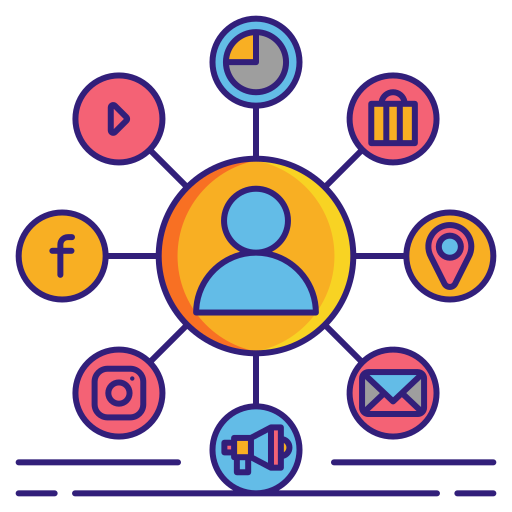 Social marketing Flaticons Lineal Color icon
